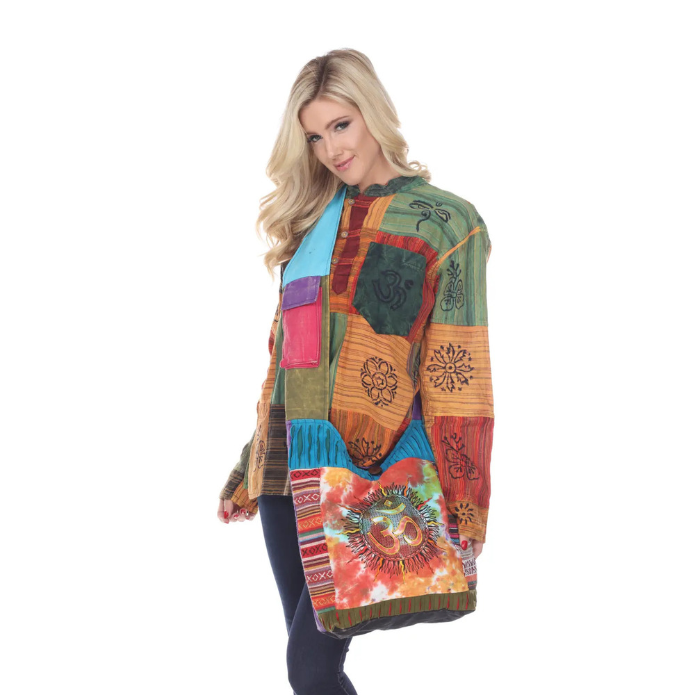 AGB-712 | Rising Hippie Patchwork Hobo Bag | Multi-Color